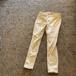 Cream skinny jeans, size six, from H&M.